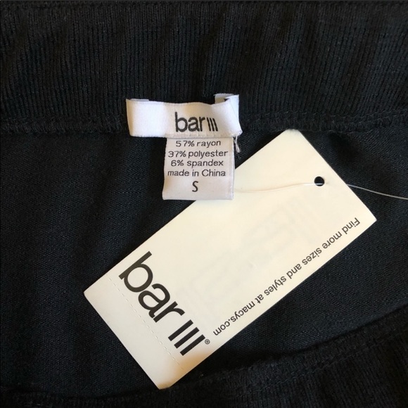 Bar III Draped Faux Wrap Deep Black Pencil Skirt - Picture 13 of 13